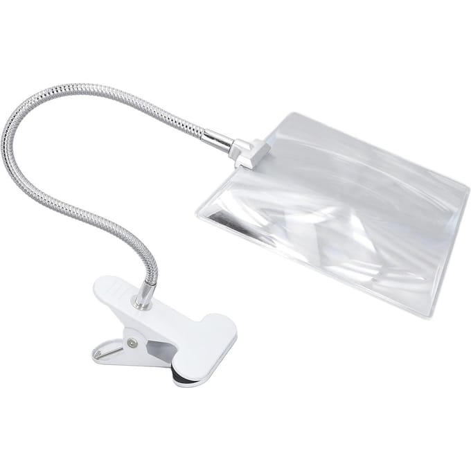 Loupe de Page 4X Grande Loupe de Zone de Visualisation Pleine Page avec Col de Cygne Flexible pour Lecture Seniors