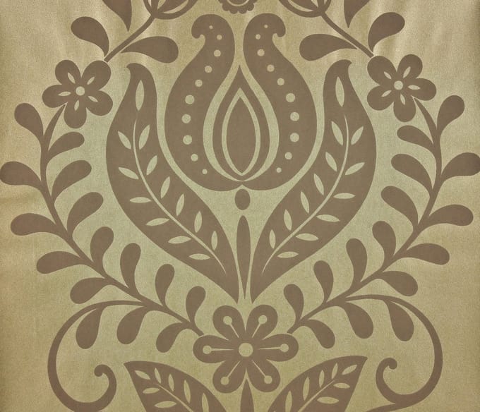 Dutch Wallcoverings Vliesbehang ornament - bruin/glitter