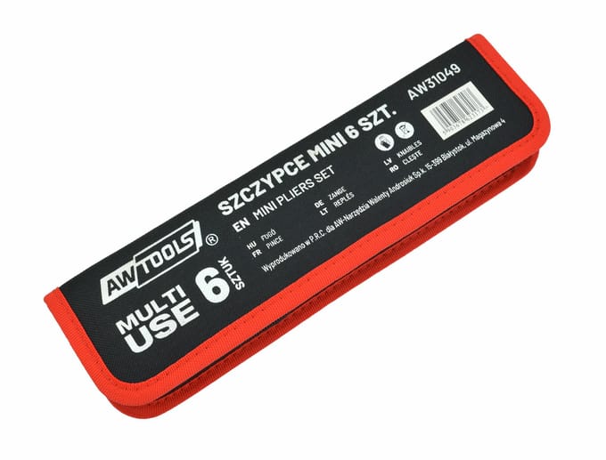AW-Tools Combinatietangset (6-delig, 125mm) in Tas