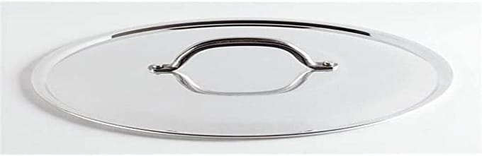 Aluminium Ronde Deksel met Stalen Greep - 18 cm - Zilver