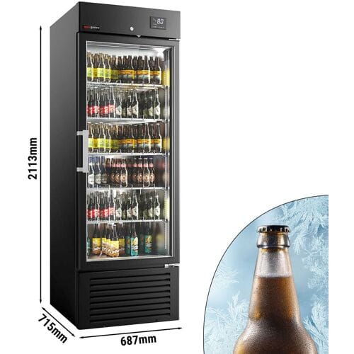 GGM Gastro Getränkekühlschrank SUPERCOOLER - mit 1 Glastür - kühlen auf unter 0 °C