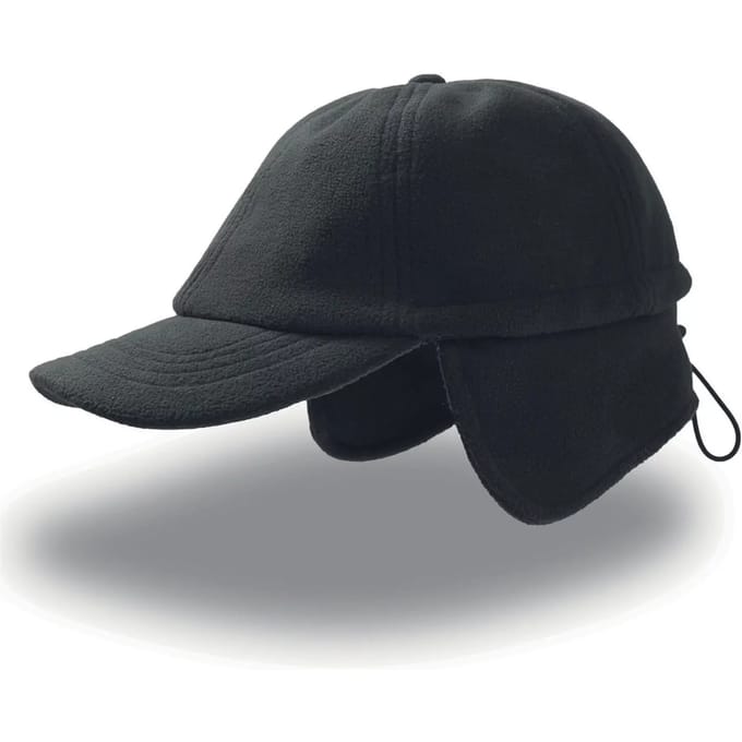Atlantis Headwear Snow Flap Stopper Cap AT719 - Black - One size