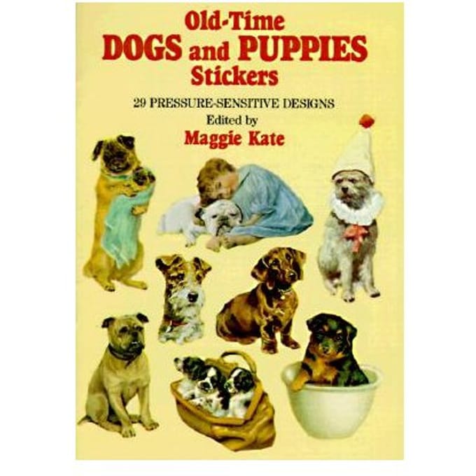Old-Time Dogs And Puppies Stickers
