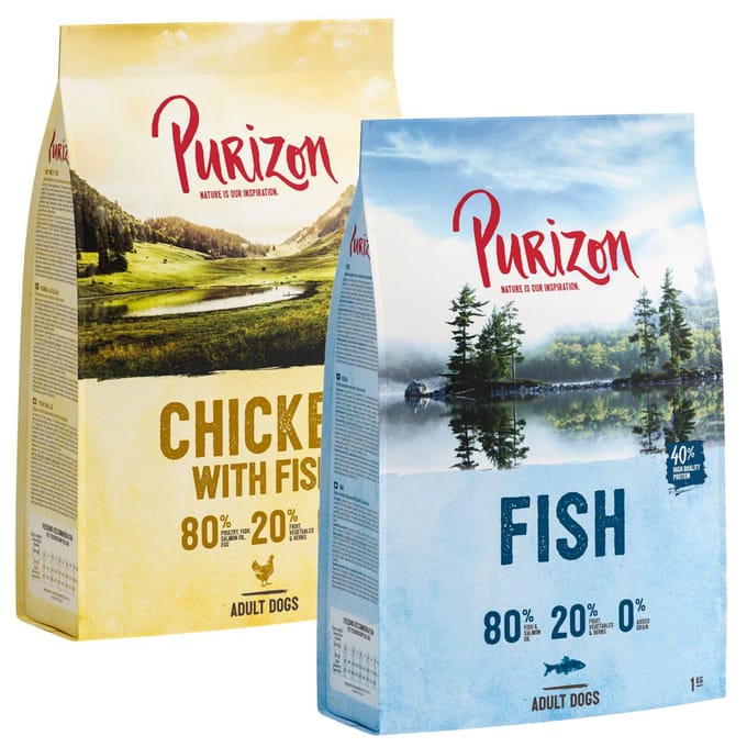 2x1kg Kip met Vis & Vis Purizon Hondenvoer