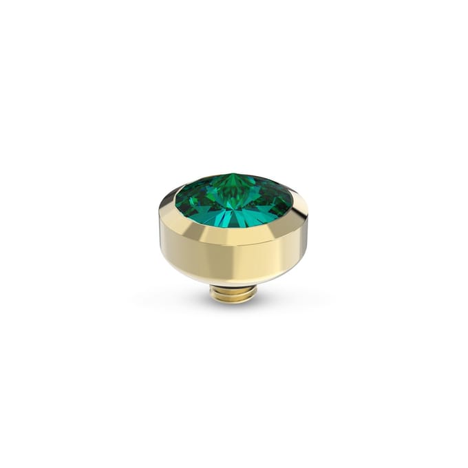 Melano Twisted Glossy Steentje Blue Zircon Goud