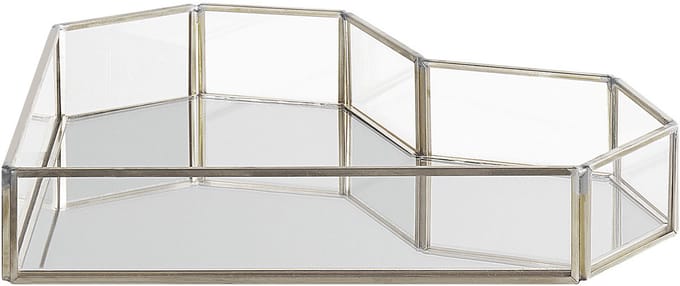 PONTIVY - Dienblad - Zilver - Glas