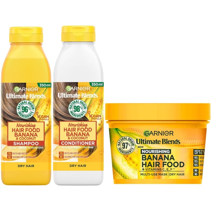 Garnier Ultimate Blends Nourishing Hair Food Banana Routine