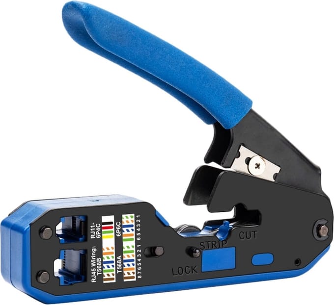 Netwerk Crimper Kabel Stripper voor Rj45 Cat6 Cat5e Cat5 Rj11 Rj12
