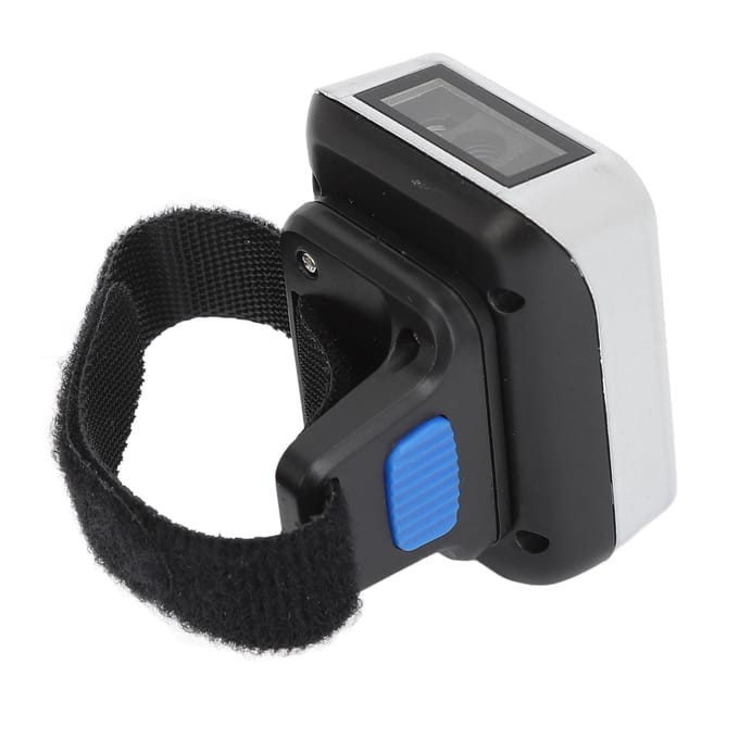 Ring Barcodescanner 1D 2D QR Draadloos Draaibaar Direct Upload Opslag Draagbare Barcodelezer voor gray