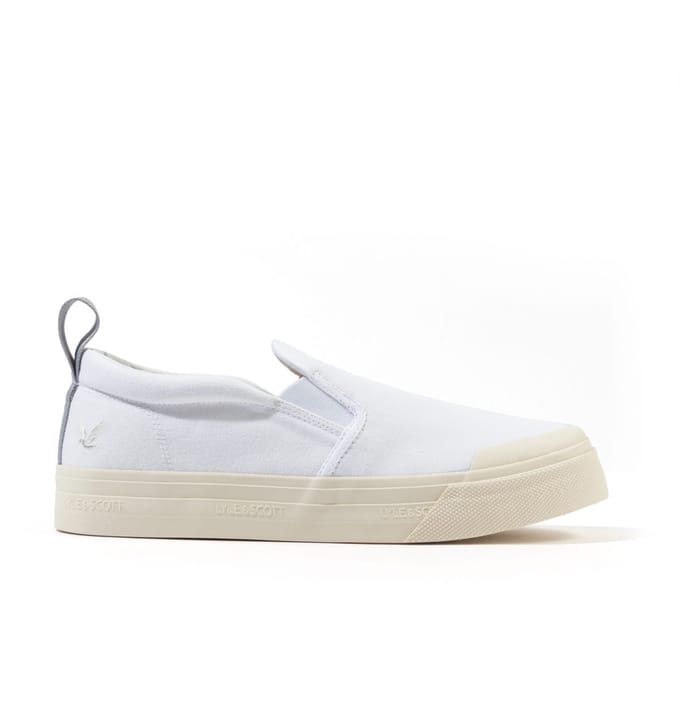 Lyle & Scott Duncan witte canvas schoenen