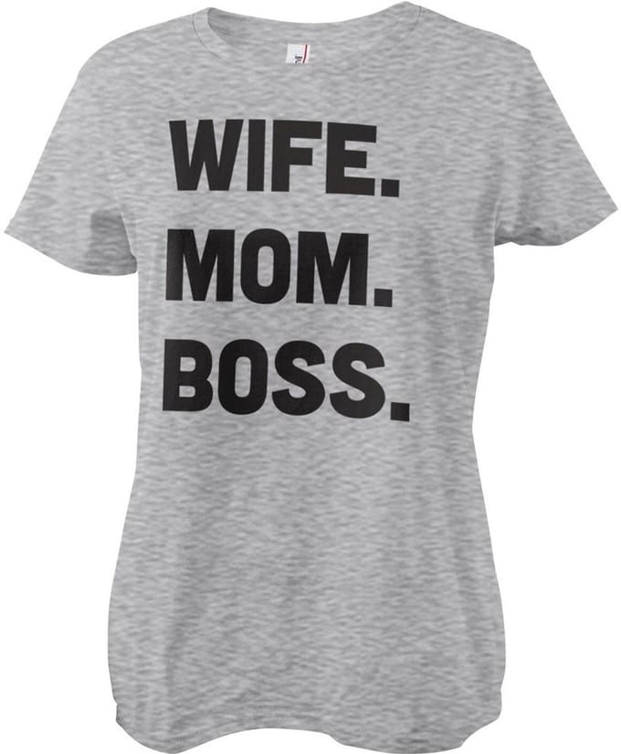 Hybris Dames-T-shirt 'Wife - Mom - Boss Girly'