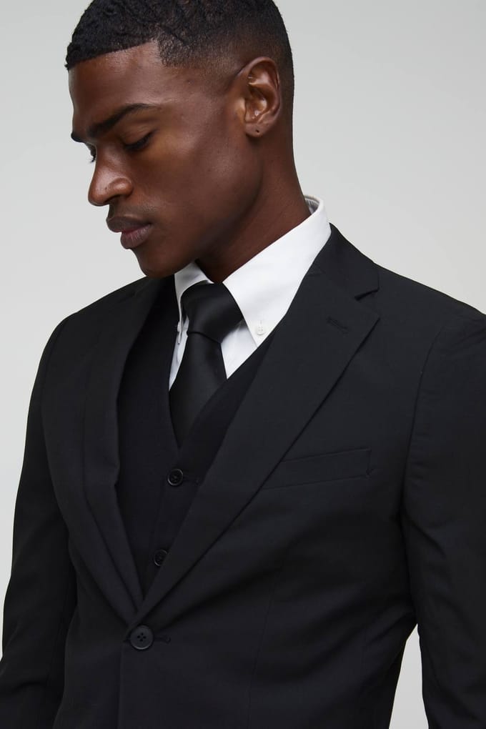 Super Skinny Single Breasted Blazer | Black | Size 52