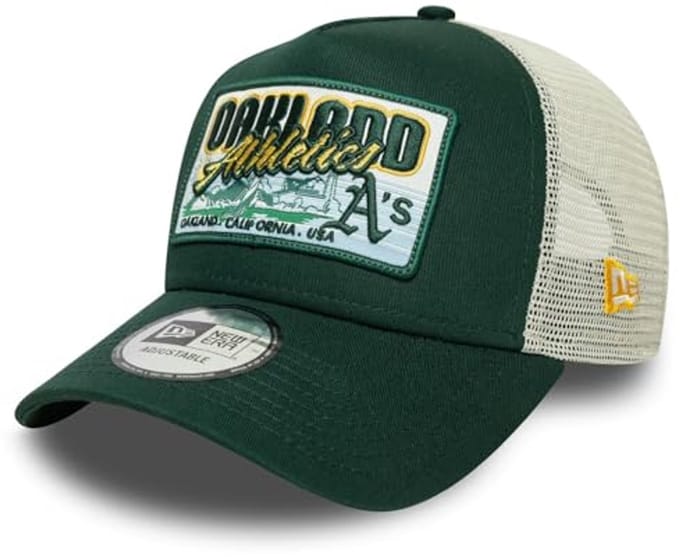 Verstelbare Trucker Cap Oakland Athletics Groen