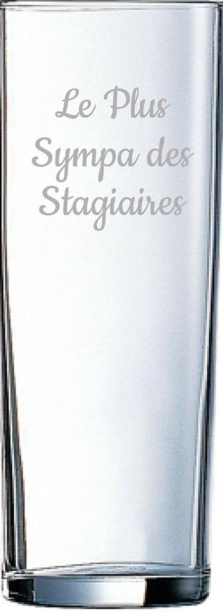Longdrinkglas gegraveerd - 31cl - Le Plus Sympa des Stagiaires