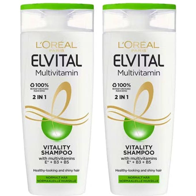 L'Oréal Paris L'Or&eacute;al Paris Elvital Multivitamines Shampoo 2in1 Duo 2 x 250 ml