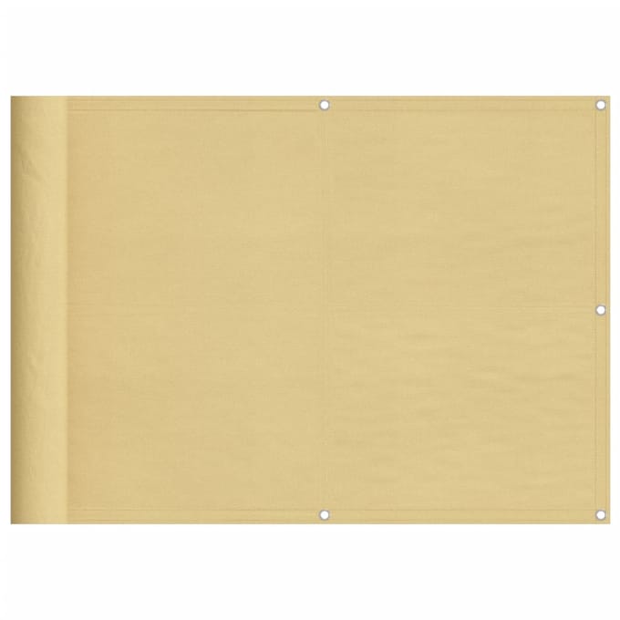 vidaXL - Balkonscherm - 75x300 - cm - 100% - oxford - polyester - zandkleurig