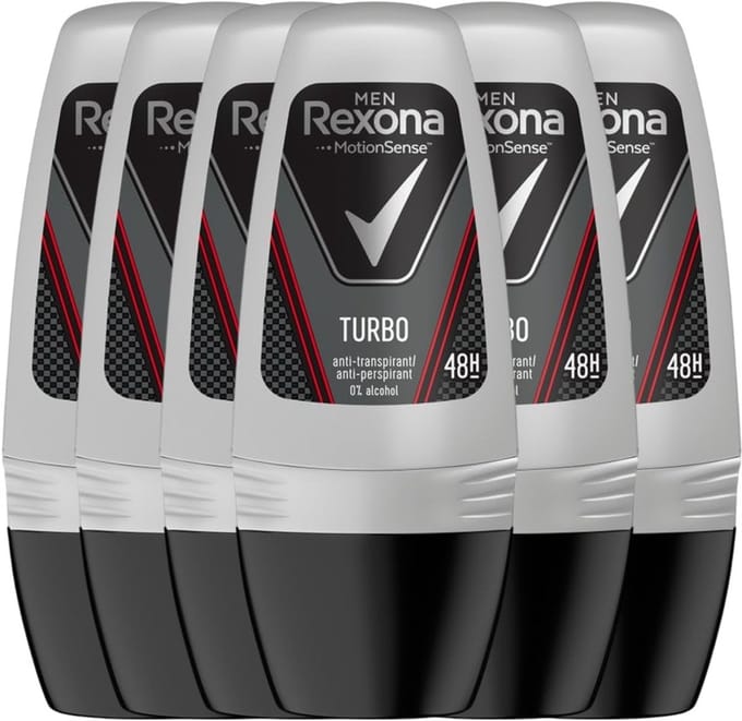 Rexona Men Turbo – Anti-transpirant Roll-on – 6 x 50 ml