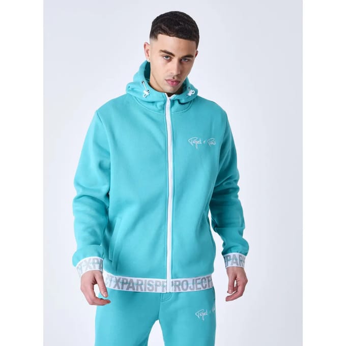Hooded trainingspak met ritssluiting en elastische band met logo Project X Paris