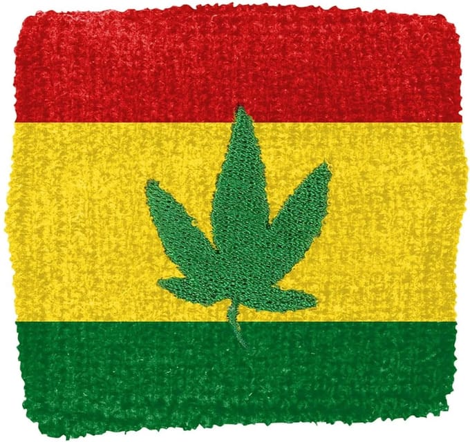 Rasta Leaf - wristband zweetbandje