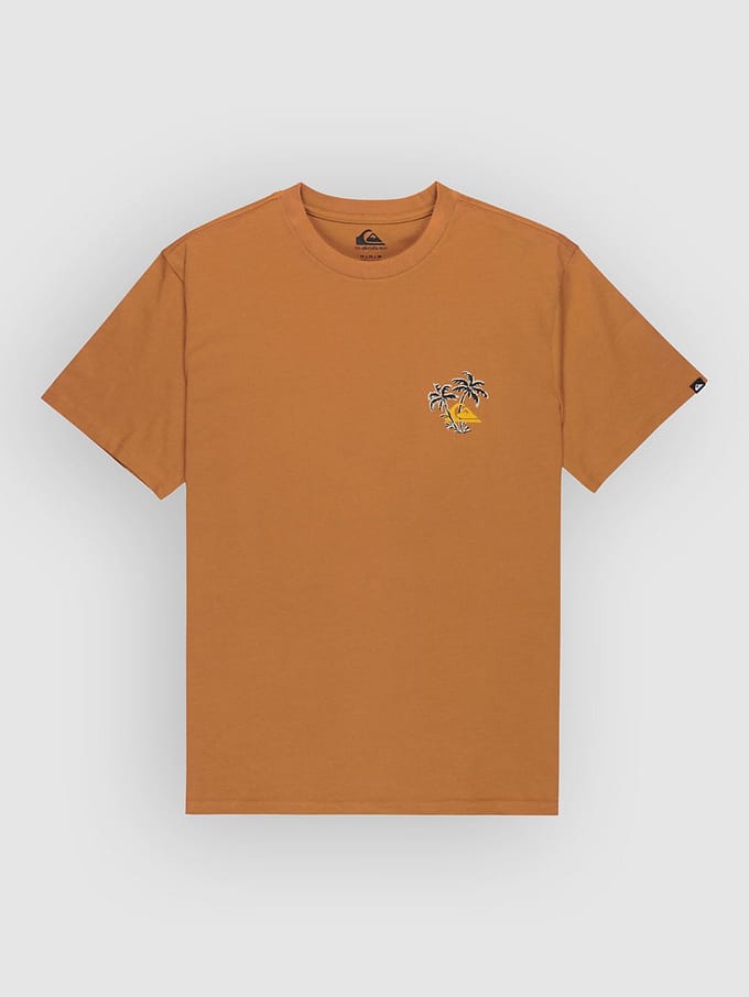 Quiksilver Evo Learning From Nature T-shirt Met Korte Mouwen Bruin L Man