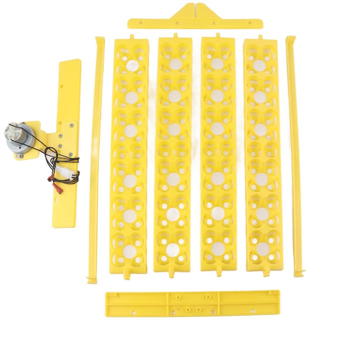 Eierbroedmachine Eierrek Klein 24 Eieren Klavertje Vier Automatisch Draaiende Eierbroedmachine Eierrek 12V yellow