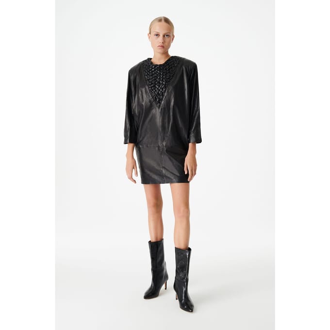 IRO Paris Elyna Dress Black Größe: XS | Lederkleider Outlet | Damen | Schwarz