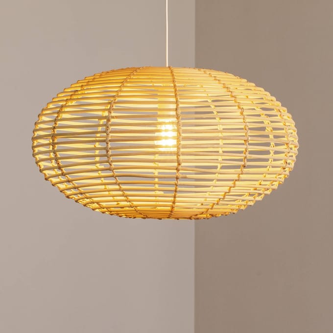 Nowodvorski Lighting Hanglamp RATTAN, Ø 60 cm, naturelbruin, rotan, E27