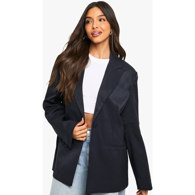 boohoo Dames Tailored Single Breast Blazer | Marineblauw | Maat: 36