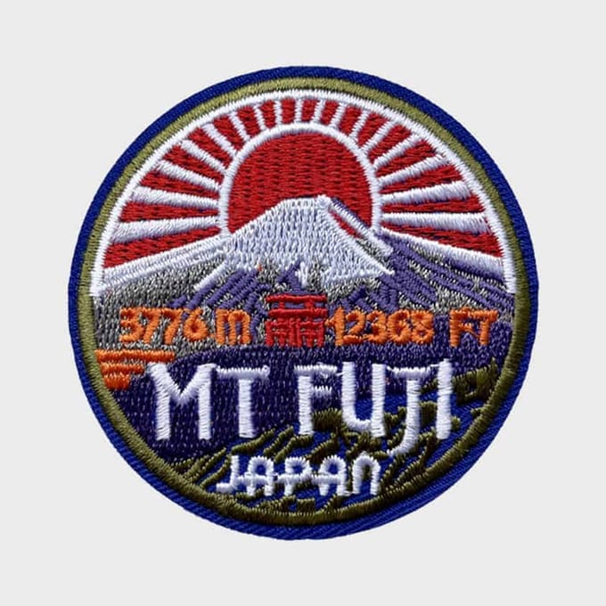 Patchy® – Mount Fuji Japan Strijkpatch - Strijkapplicatie - Strijkembleem - Badge - Patches