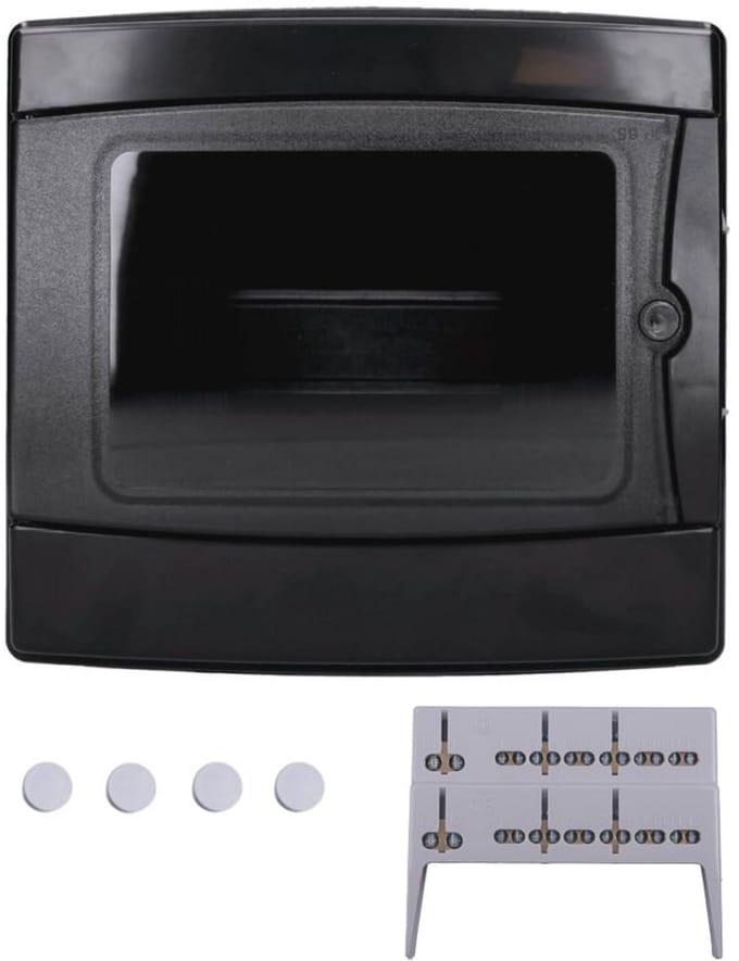 Opbouwverdeler voor vochtige ruimtes - IP65, 8 modules, Slagvast, Waterdicht