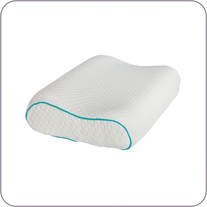 Visco Memory Foam Pillow, Visco Elastic Pillows, Ergonomic Memory Foam Neck Support Pillow for Side and Back Sleepers, Firmly Feed (White, 38x58)