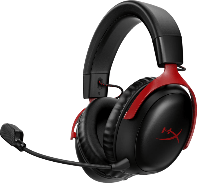 HyperX Cloud III Wireless Gaming Headset - Zwart/Rood(PC, PS5, PS4)