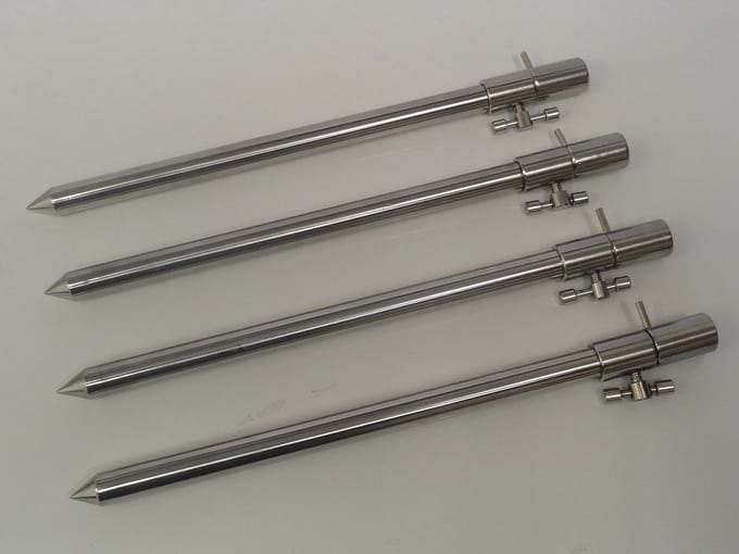 Bank Sticks - Hengelhouders - Vissen - Uitschuifbaar - 30-50cm - Zilver