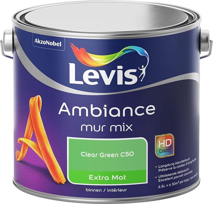 Levis - Ambiance Mur Extra Mat Mix - Clear Green C50 - Mengverf - 2,5 L