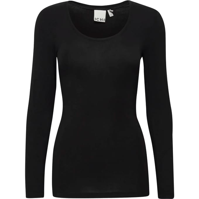 Dames-T-shirt met lange mouwen Ichi Zola Plain