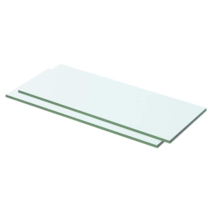 vidaXL - Schappen - 2 - st - 50x15 - cm - glas - transparant