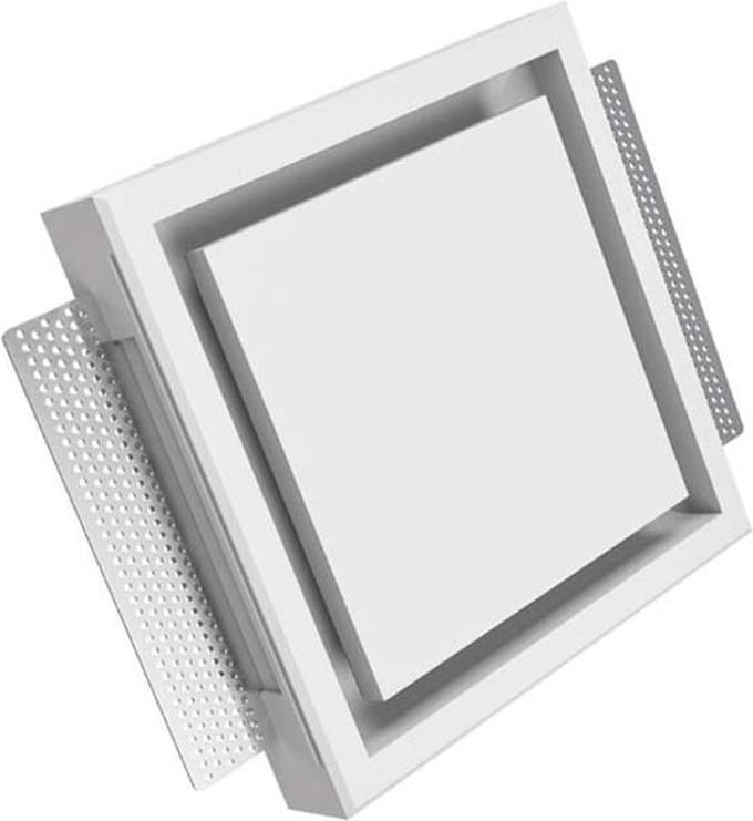 Ergovent instucbaar frameloos ventilatieventiel vierkant 125 mm
