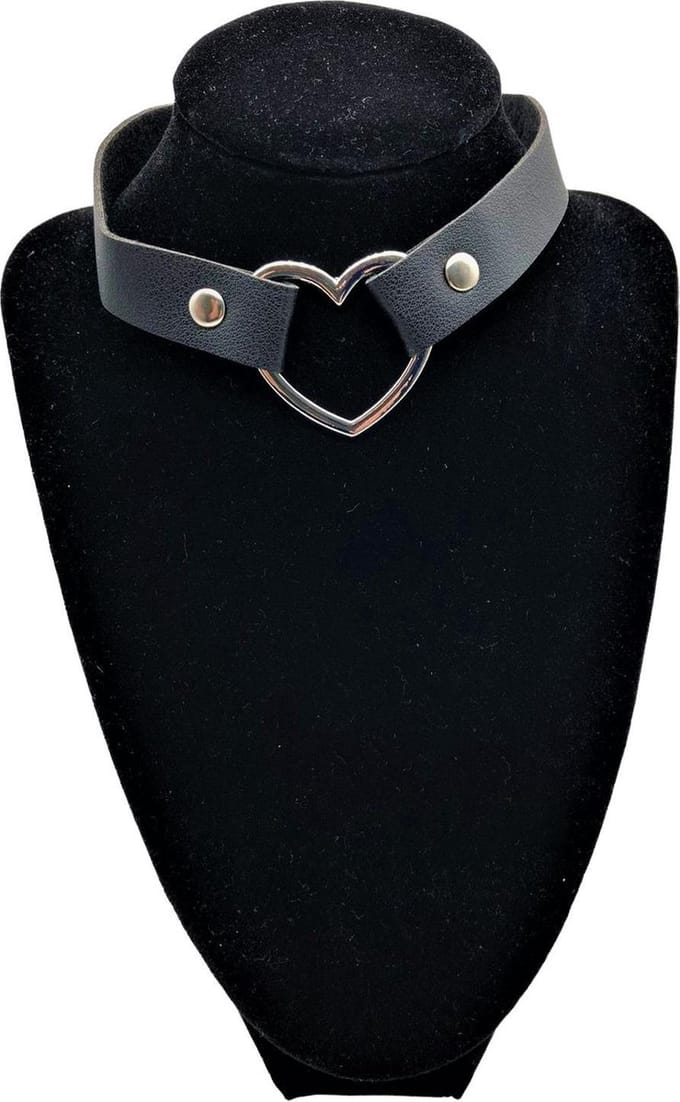 Choker, Hart, Zwart, Liefde, Nek, Fashionista