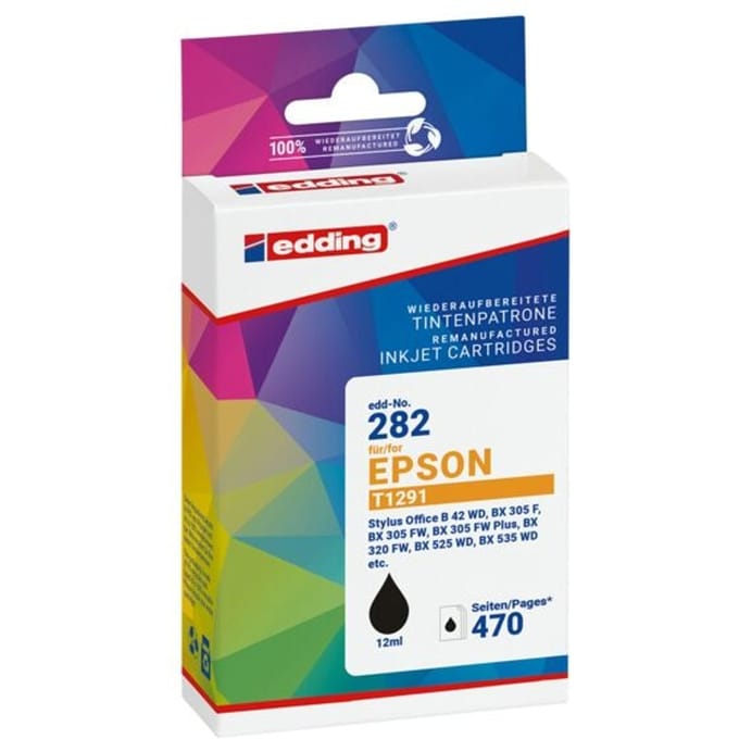 Edding EDD-282 inktcartridge 1 stuk(s) Compatibel Zwart