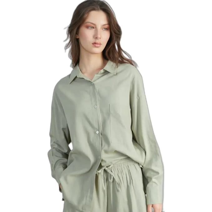 Blouse met klassieke kraag in gestructureerde stof dames 24 Colours