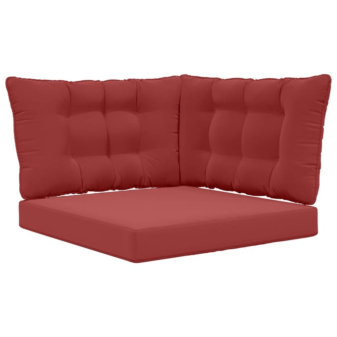 vidaXL - Buitenbankkussen - Polyester - Wijnrood - 68,5 - x - 68,5 - cm