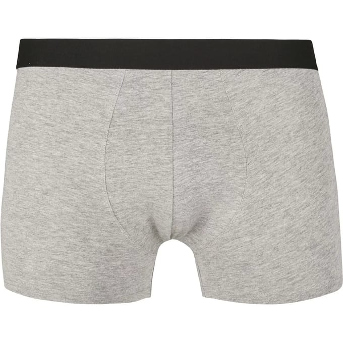 Build your Brand Men Boxer Shorts 2-Pack BY132 - Heather Grey - M