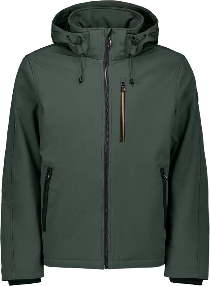 No Excess Jacket Short Fit Hooded Softshell Stretch Dark Steel Maat: 3XL | Winterjassen Outlet | Heren | Groen