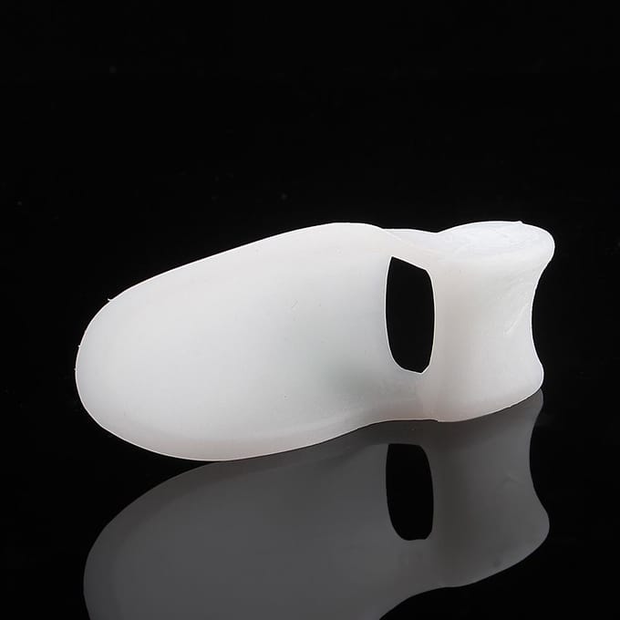 Nieuwe 2 stuks siliconen teenbeschermerpad, bunioncorrector, rechttrekkende spreider, wit white