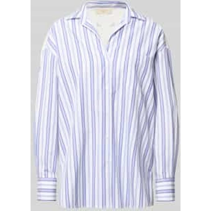 Loose fit overhemdblouse van puur katoen