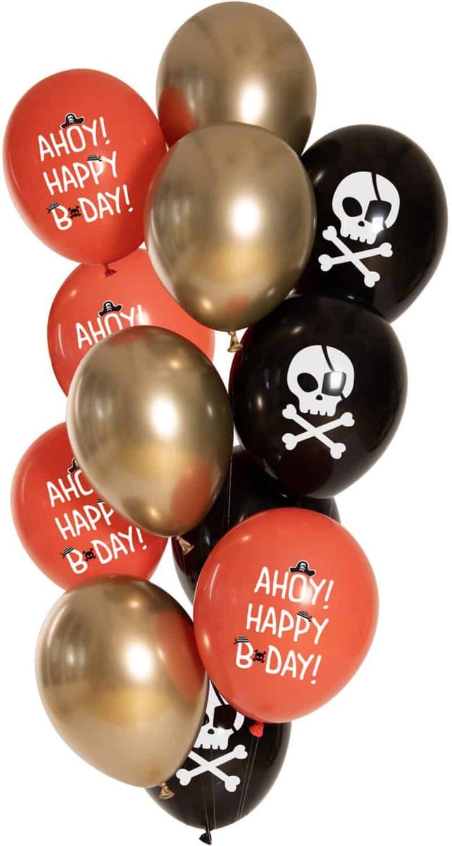 Folat - Ballonnen birthday pirate (12 stuks)
