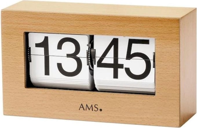 AMS T1175-18 - Tafelklok - Hout - Eikenhout - Bruin