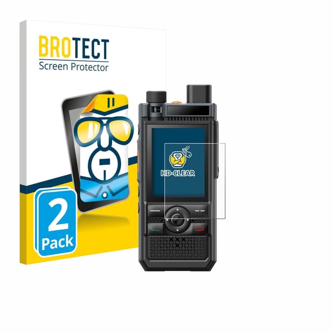 BROTECT - Screenprotector voor Hytera P50 - Folie Beschermfolie transparant 2 Stuks