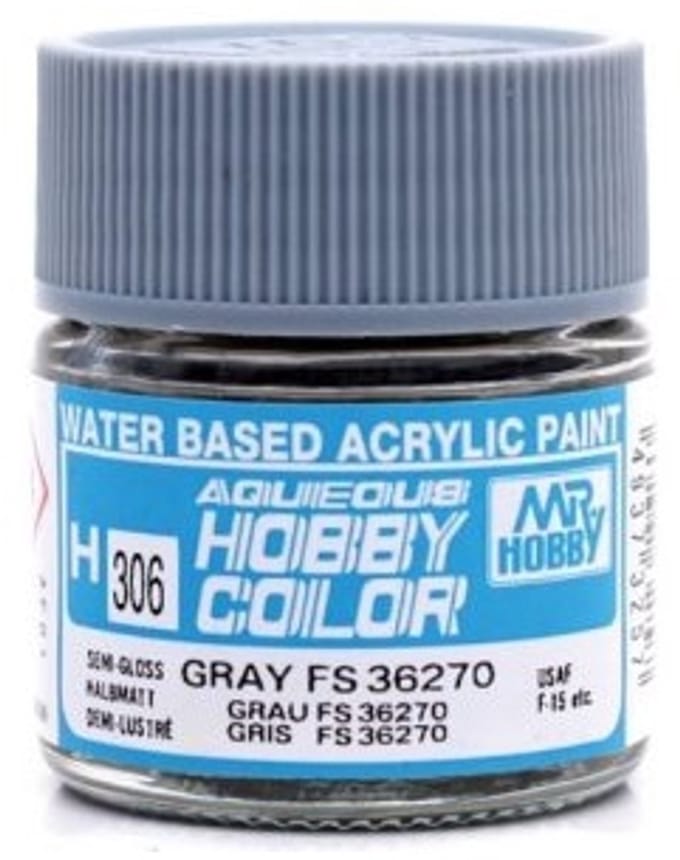 Gunze H-306 - FS36270 Grey Sg - Mr. Hobby Aqueous Modelbouwverf 10ml