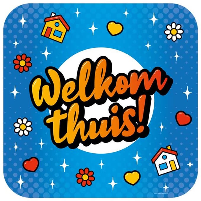 Huldeschild - Welkom thuis cartoon